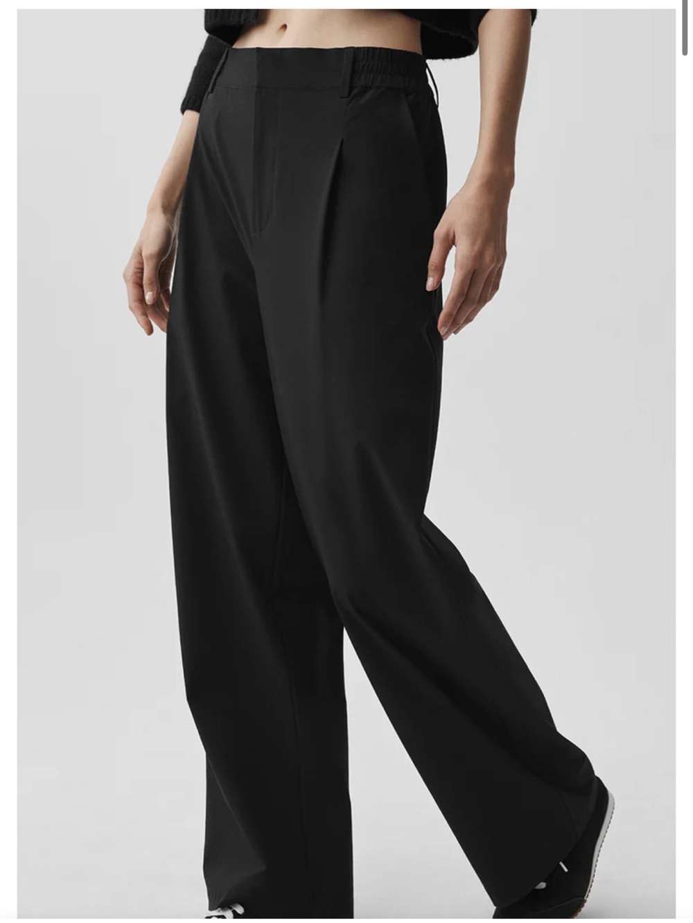 Alo Yoga Women’s Black High Waist Pursuit Trouser Pants Medium